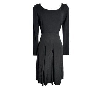 Max Mara Sportmax long sleeve black dress size Medium Knit top full skirt